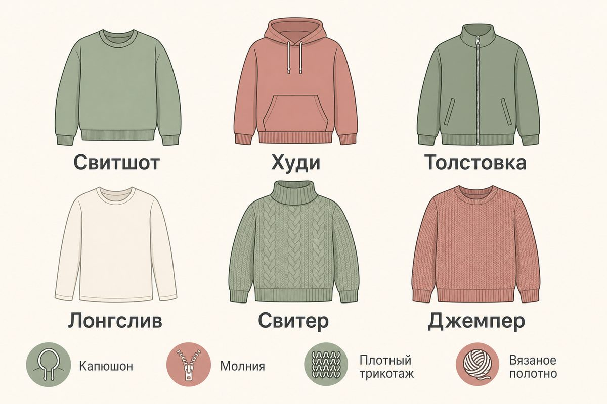 Капюшон, застёжка и способ изготовления ткани быстро отделяют соседние модели.