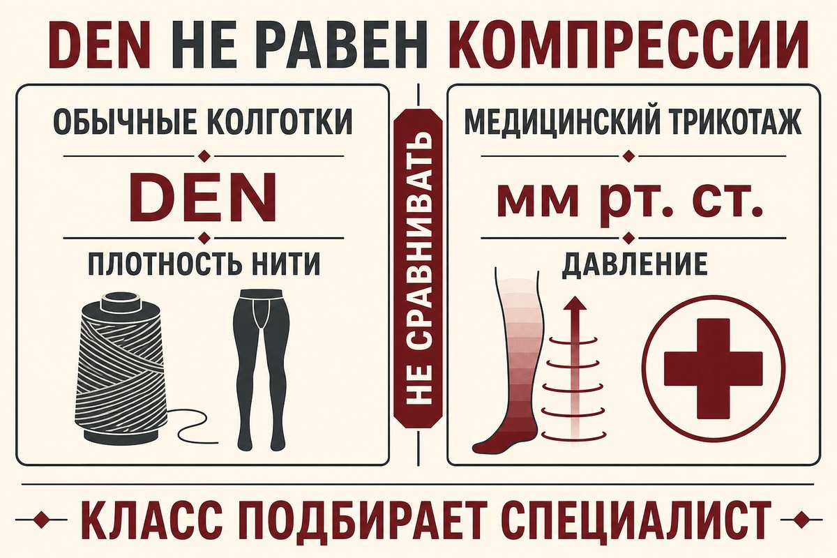 DEN описывает нить; лечебное давление указывают в мм рт. ст. и подбирают по назначению.