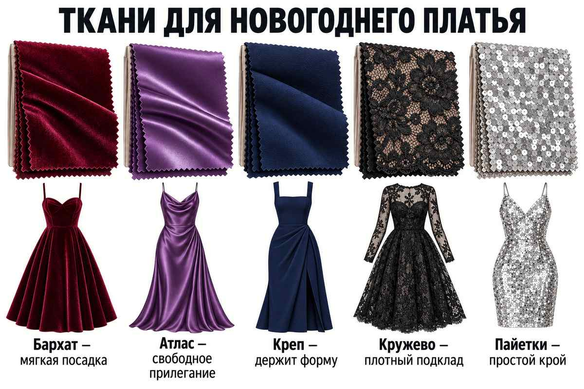 Гид показывает фактуру и лучшую степень прилегания для каждой ткани.