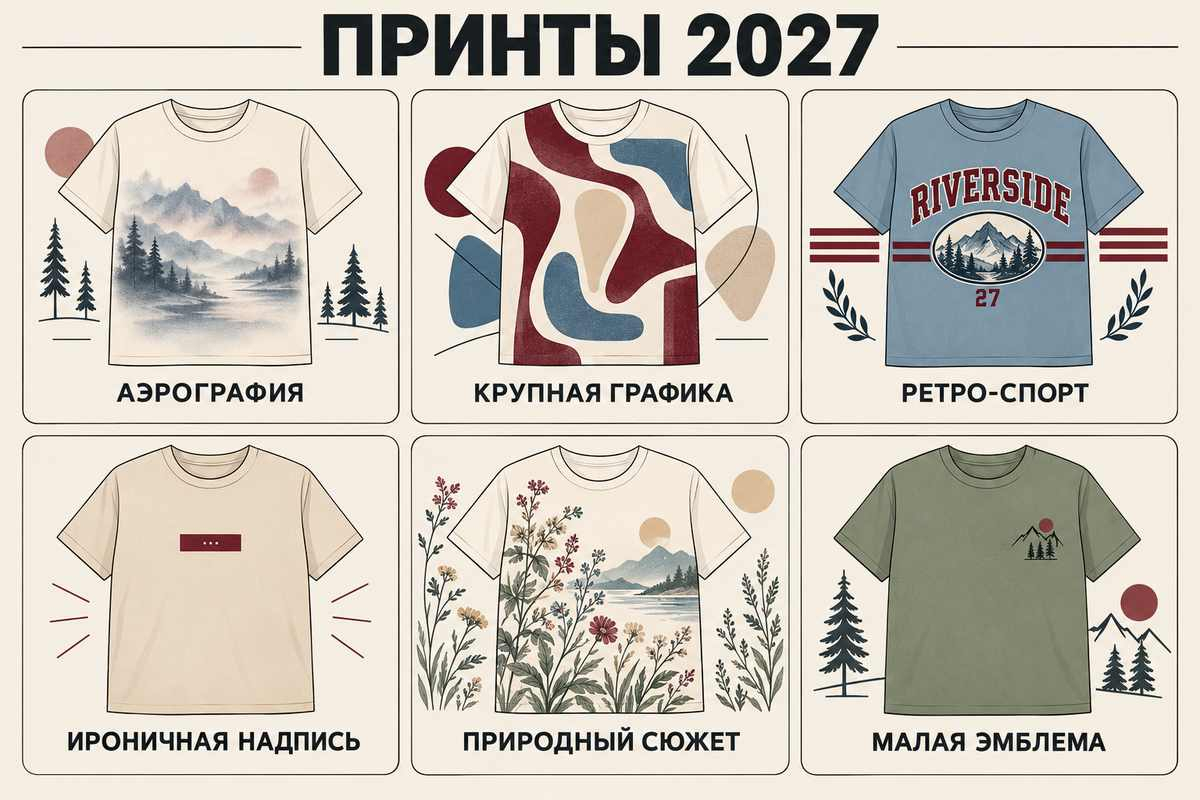 Шесть направлений принта отличаются масштабом и настроением, а не только цветом.