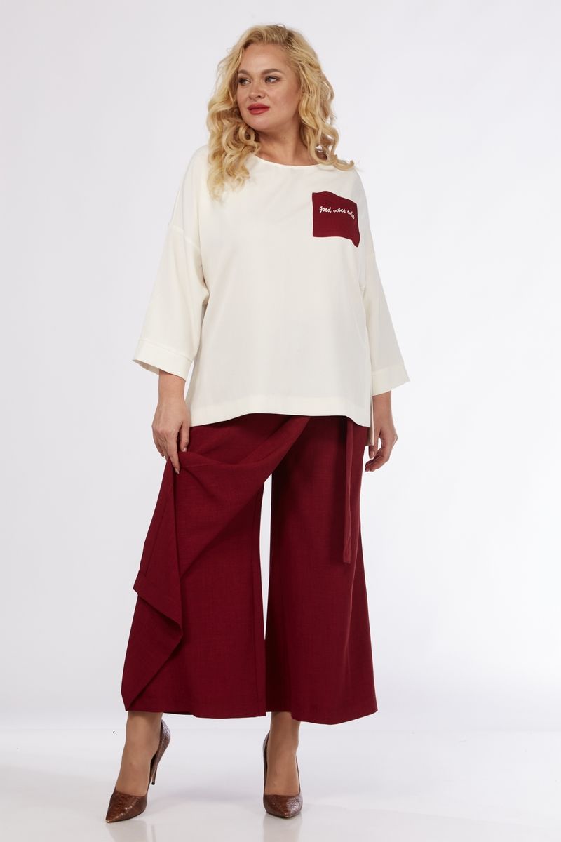 Michel chic 1349 молочный-бордовый | Комплект Michel chic купить за 5727₽