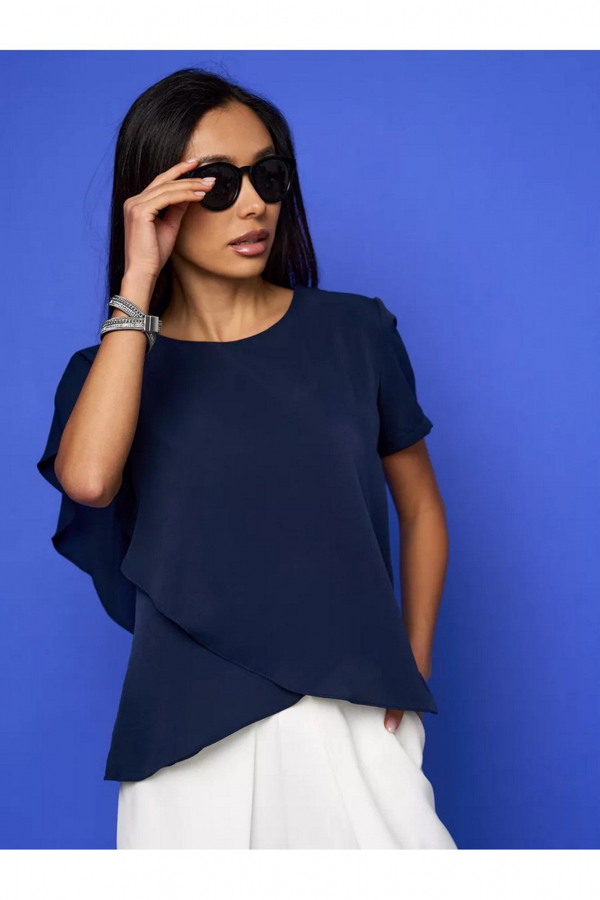 MIRSINA FASHION 1619 синий | Блуза MIRSINA FASHION купить за 89.28BYN