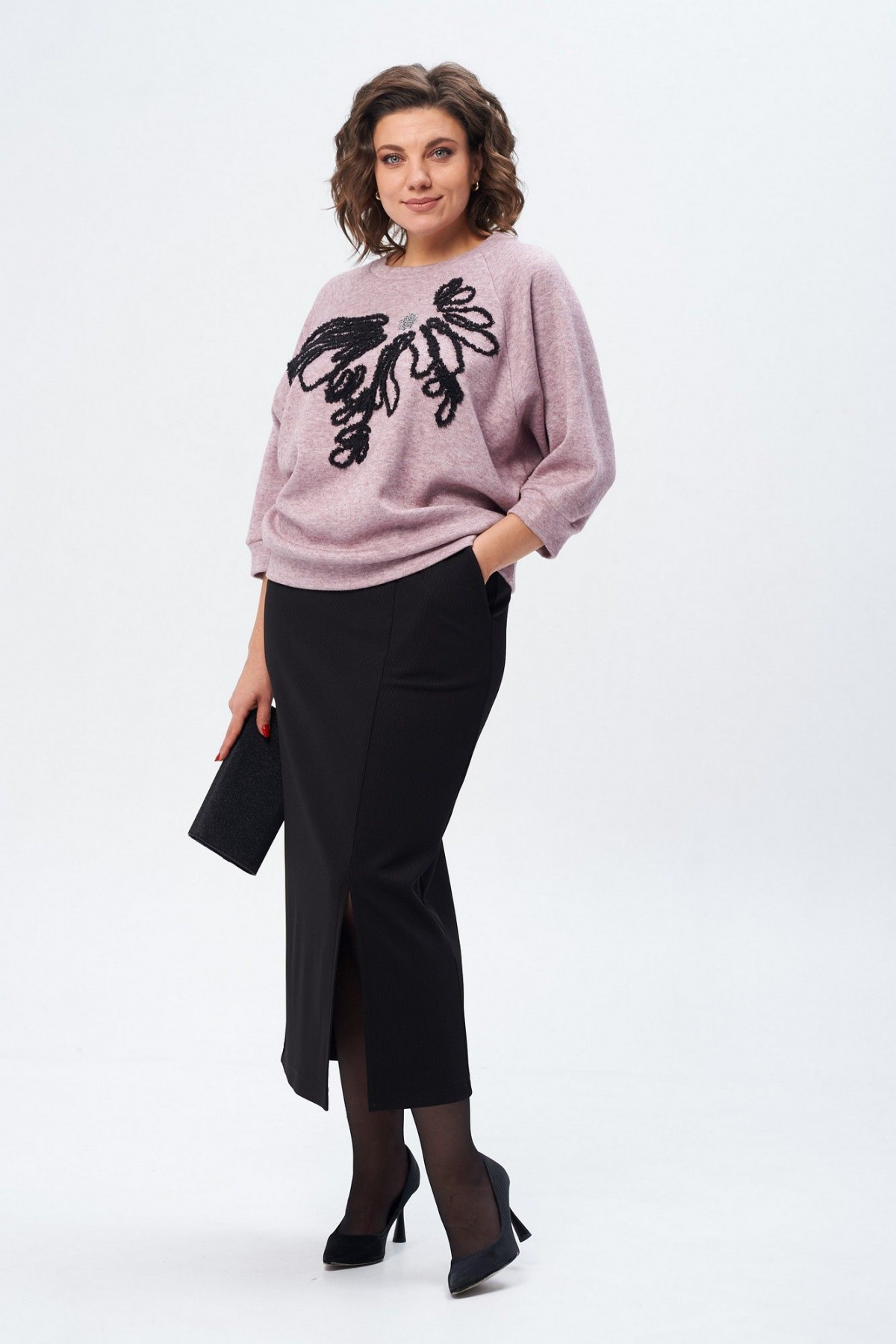 Michel chic 1407 пыльная_роза,черный | Комплект Michel chic купить за 5189₽