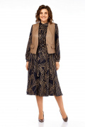 Милора-стиль 1380/1 черный+капучино_листья