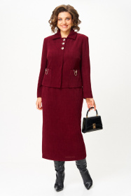Жакет, Юбка,Aira Style 24115А винный