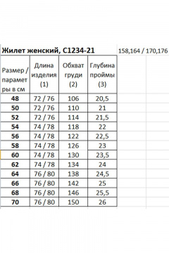 Жилет Полесье С1234-21 1С1227-Д43 170,176 кактус - фото 3