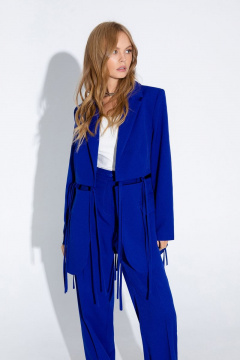 Брюки палаццо из текстиля с высокой посадкой PiRS 4654 василек - фото 3