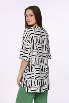 Туника Полинушка 117 черно-белый - фото 3