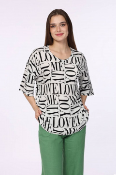 Туника Полинушка 117 черно-белый - фото 2