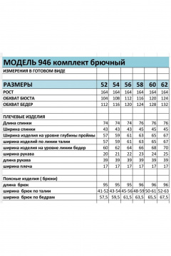 Блуза, брюки БагираАнТа 946 голубой+красный - фото 4