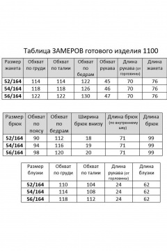 Блуза, брюки, жакет Мишель стиль 1100-1 черно-белый - фото 4