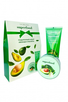 Крем для тела, гель для душа LIV DELANO Superfood Авокадо и Фенхель Подарочный набор - фото 1