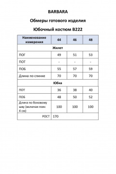 Жилет, юбка BARBARA В222 - фото 5