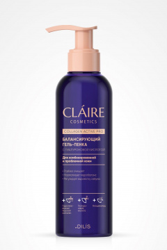 Пенка для умывания Claire Cosmetics Collagen Active Pro Гель-пенка Балансирующий 195мл - фото 1