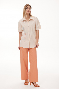 Рубашка NiV NiV fashion 416/1 кремовый - фото 3