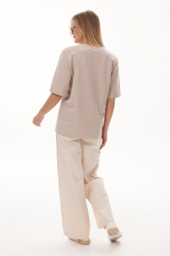 Футболка NiV NiV fashion 421 бежевый - фото 3