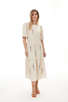 Платье NiV NiV fashion 451 песочный - фото 1