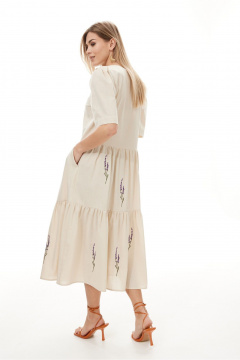 Платье NiV NiV fashion 451 песочный - фото 4