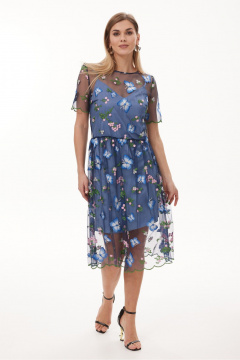 Платье NiV NiV fashion 455 синий - фото 5