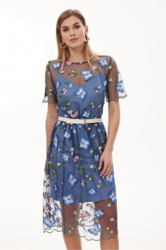 Платье NiV NiV fashion 455 синий - фото 4