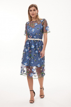 Платье NiV NiV fashion 455 синий - фото 3