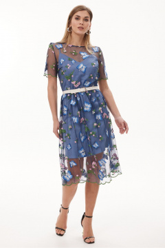 Платье NiV NiV fashion 455 синий - фото 2