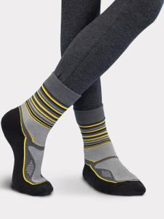 Носки Mark Formelle 502T-034/B3-22502T т.серый_желтый_рис.034 - фото 3
