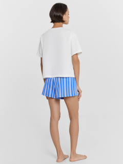 Футболка, шорты Mark Formelle 592536/24-33963ПК-5 белый_полоска_на_лазурном_3_сл_на_пол - фото 3