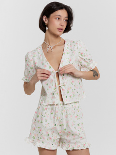 Жакет, шорты Mark Formelle 592610/24-33121ПП-9 цветы_на_св.молочном - фото 4