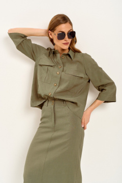 Блуза Moment Fashion 1016 хаки - фото 3