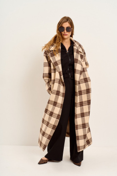 Пальто Moment Fashion 1011 молочно-коричневый - фото 4