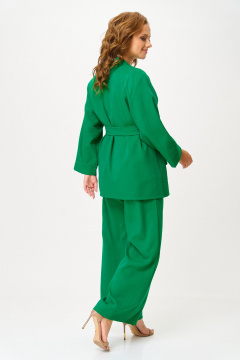Брюки, жакет, топ ANASTASIA MAK 1290 зеленый+молочный - фото 3
