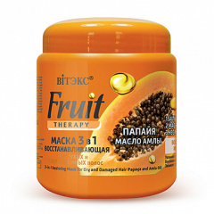 Маска для волос Belita FRUIT Therapy-Маска ВОССТАНАВЛИВАЮЩАЯ 3в1для сухих/повр/волос ПАПАЙЯ - фото 1