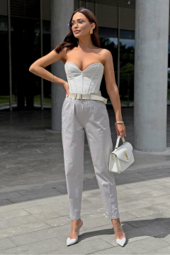 Брюки PRATA wear S035 серый - фото 1