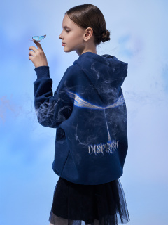 Худи Mark Formelle 127886/24-31029П-7П полуночный_синий_печать_2_сл_на_пол_3_сл_на_спинке - фото 1