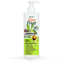 Сыворотка Belita SuperFRUIT АВОКАДО+фрукт.микс SOS СЫВОРОТКА д/восстан/волос15 в 1 - фото 1