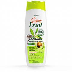 Шампунь Belita SuperFRUIT АВОКАДО+фрукт.микс ШАМПУНЬ д/волосГЛАДКОСТЬ и БЛЕСК - фото 1