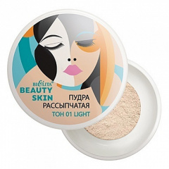 Пудра Belita Пудра рассыпчатая, тон 01 light, "Beauty Skin", страна происх.- Китай - фото 1