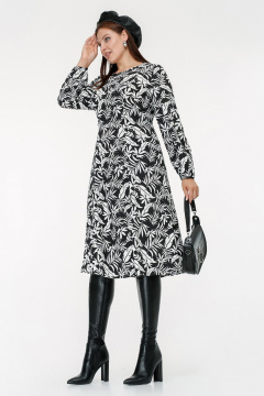 Платье La rouge 5437 черно-белый - фото 3