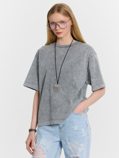 Футболка Mark Formelle 112950/24-ОБР32152Ц-0 ACID_WASH_серый_дым - фото 3