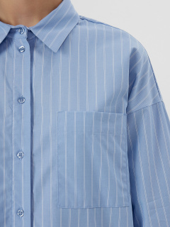 Рубашка Mark Formelle 502985/25-34939ПП-9 белые_полосы_на_т.голубом - фото 3
