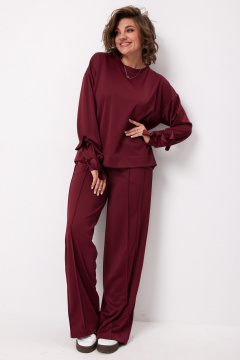 Брюки, свитшот BegiModa 3098 вишневый - фото 1
