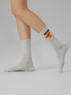 Носки Mark Formelle 217K-2668/23217K-1 св.серый_меланж_рис.2668 - фото 1