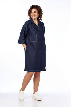 Платье Lady Style Classic 2762/1 синий - фото 2