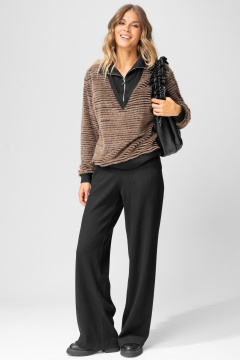 Брюки, джемпер Laikony L-383 табак+черный - фото 3