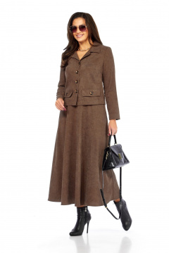 Жакет, юбка Taita plus 2531 капучино - фото 5