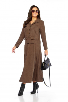 Жакет, юбка Taita plus 2531 капучино - фото 3