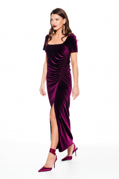 Платье ELLETTO LIFE 1109 баклажан - фото 5