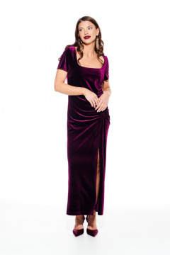 Платье ELLETTO LIFE 1109 баклажан - фото 2