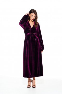 Платье ELLETTO LIFE 1116 баклажан - фото 4